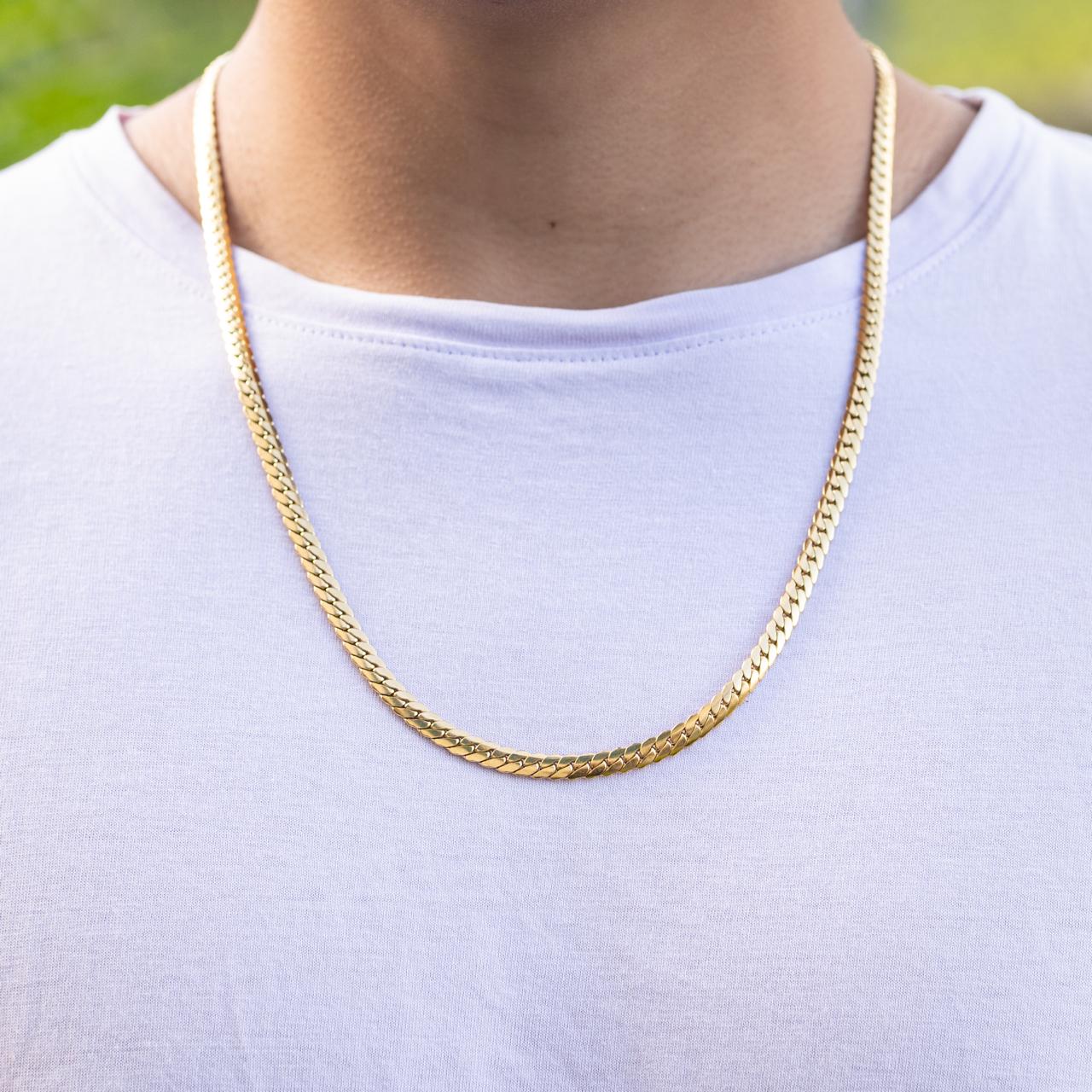 Cadena Serpiente Oro Laminado 18k