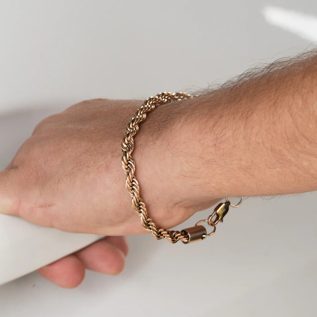 Pulsera Lazo Rosa Oro Laminado 18k