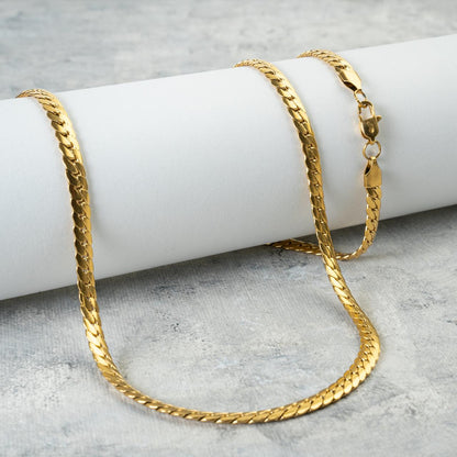 Cadena Serpiente Oro Laminado 18k